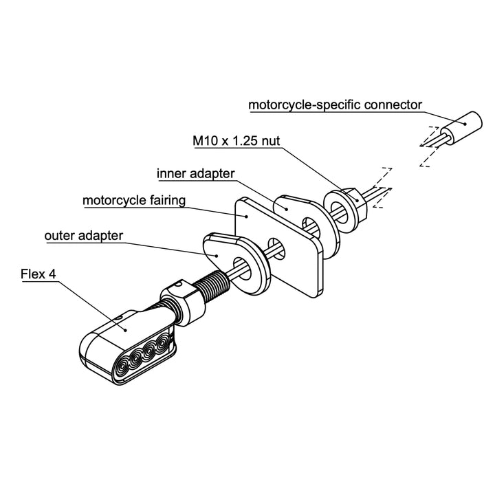 Motorcycle Turn Signal Mounting Adapters